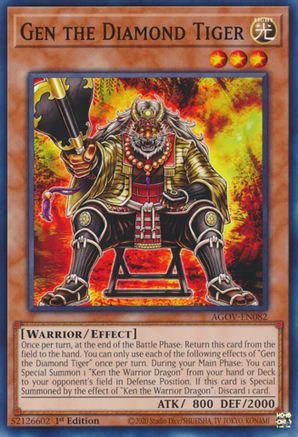 Gen the Diamond Tiger (AGOV-EN082) - Age of Overlord 1st Edition - Premium Yugioh Single from Konami - Just $0.25! Shop now at Game Crave Tournament Store