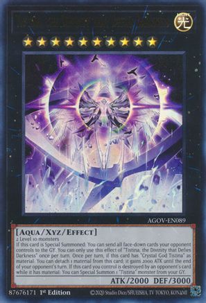 Tistina, the Divinity that Defies Darkness (AGOV-EN089) - Age of Overlord 1st Edition - Premium Yugioh Single from Konami - Just $0.29! Shop now at Game Crave Tournament Store