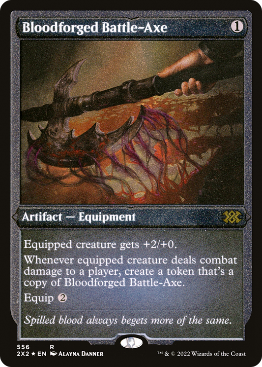 Bloodforged Battle-Axe (2X2-556) - Double Masters 2022 Etched Foil - Premium MTG Single from Wizards of the Coast - Just $3.05! Shop now at Game Crave Tournament Store