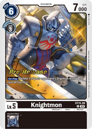 Knightmon (ST15-09) - Starter Deck 15: Dragon of Courage Pre-Release Cards Foil - Premium Digimon Single from Bandai - Just $0.08! Shop now at Game Crave Tournament Store