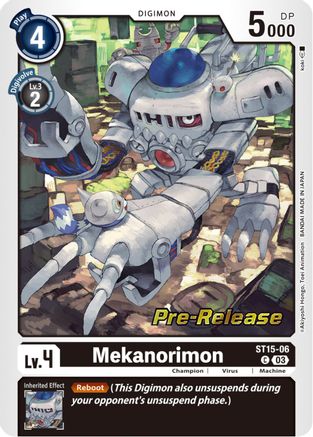 Mekanorimon (ST15-06) - Starter Deck 15: Dragon of Courage Pre-Release Cards Foil - Premium Digimon Single from Bandai - Just $0.08! Shop now at Game Crave Tournament Store