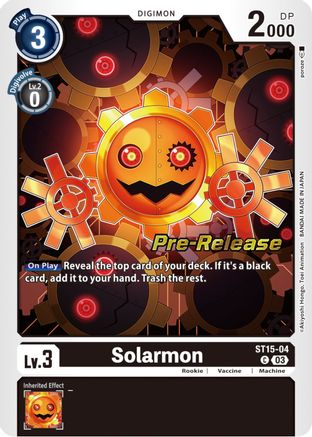 Solarmon (ST15-04) - Starter Deck 15: Dragon of Courage Pre-Release Cards Foil - Premium Digimon Single from Bandai - Just $0.08! Shop now at Game Crave Tournament Store