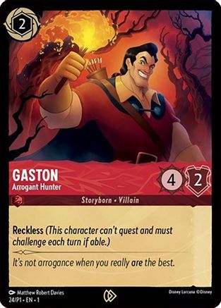 Gaston - Arrogant Hunter (24) - Disney Lorcana Promo Cards Cold Foil - Premium Lorcana Single from Disney - Just $14.24! Shop now at Game Crave Tournament Store