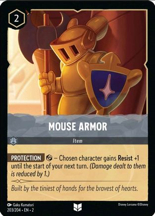 Mouse Armor (203/204) - Rise of the Floodborn - Premium Lorcana Single from Disney - Just $0.08! Shop now at Game Crave Tournament Store