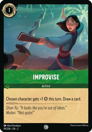 Improvise (99/204) - Rise of the Floodborn Cold Foil - Premium Lorcana Single from Disney - Just $0.08! Shop now at Game Crave Tournament Store