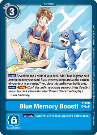 Blue Memory Boost! (NYCC 2023 Demo Deck) (P-036) - Digimon Promotion Cards - Premium Digimon Single from Bandai - Just $0.08! Shop now at Game Crave Tournament Store