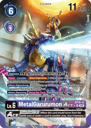 MetalGarurumon Ace (Alternate Art) (ST16-12) - Starter Deck 16: Wolf of Friendship Foil - Premium Digimon Single from Bandai - Just $50.42! Shop now at Game Crave Tournament Store