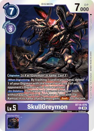 SkullGreymon (BT14-076) - Blast Ace Foil - Premium Digimon Single from Bandai - Just $0.08! Shop now at Game Crave Tournament Store