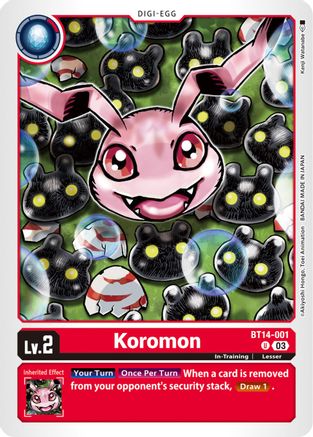 Koromon (BT14-001) - Blast Ace - Premium Digimon Single from Bandai - Just $0.54! Shop now at Game Crave Tournament Store