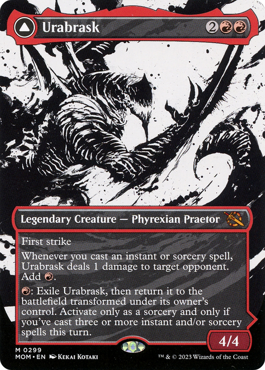 Urabrask // The Great Work (MOM-299) - March of the Machine: (Showcase) (Borderless) - Premium MTG Single from Wizards of the Coast - Just $10.84! Shop now at Game Crave Tournament Store