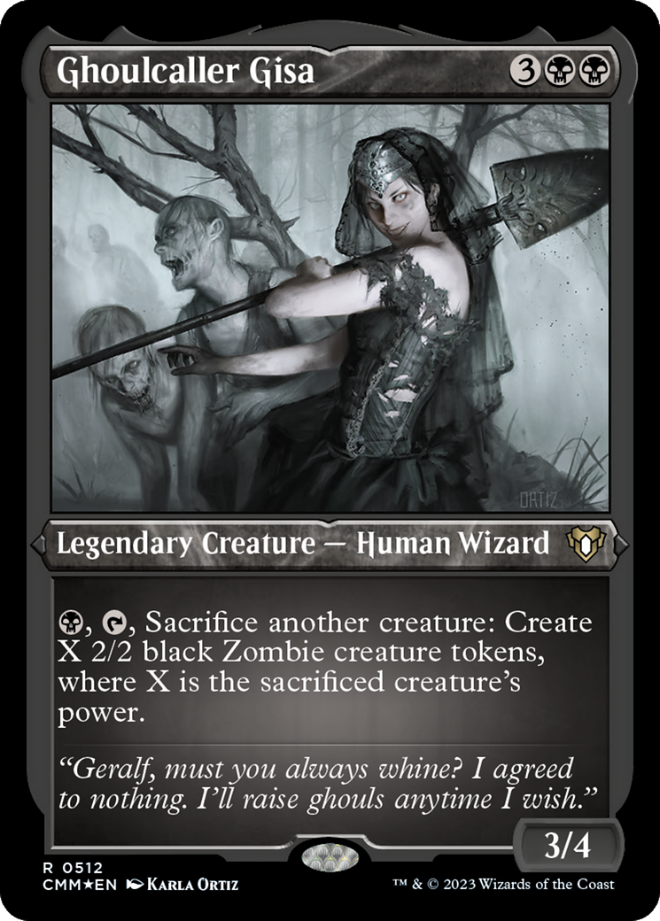 Ghoulcaller Gisa (CMM-512) - Commander Masters Etched Foil - Premium MTG Single from Wizards of the Coast - Just $2.48! Shop now at Game Crave Tournament Store