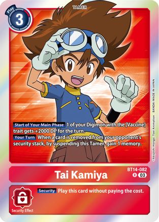 Tai Kamiya (BT14-082) - Blast Ace Foil - Premium Digimon Single from Bandai - Just $0.08! Shop now at Game Crave Tournament Store