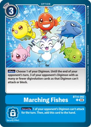 Marching Fishes (BT14-092) - Blast Ace - Premium Digimon Single from Bandai - Just $0.25! Shop now at Game Crave Tournament Store