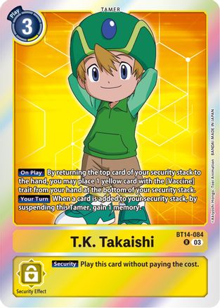 T.K. Takaishi (BT14-084) - Blast Ace Foil - Premium Digimon Single from Bandai - Just $0.08! Shop now at Game Crave Tournament Store