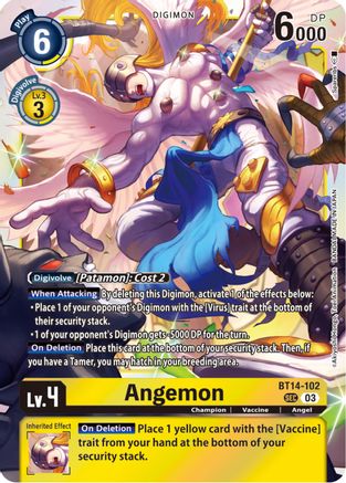 Angemon (BT14-102) - Blast Ace Foil - Premium Digimon Single from Bandai - Just $2.43! Shop now at Game Crave Tournament Store