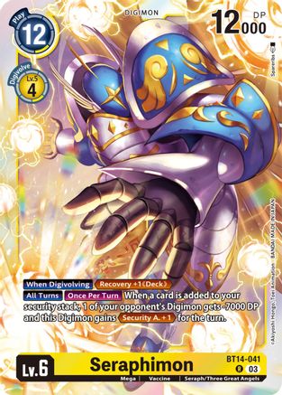 Seraphimon (BT14-041) - Blast Ace Foil - Premium Digimon Single from Bandai - Just $0.25! Shop now at Game Crave Tournament Store