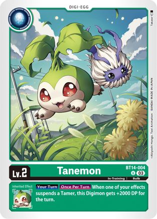 Tanemon (BT14-004) - Blast Ace - Premium Digimon Single from Bandai - Just $0.08! Shop now at Game Crave Tournament Store