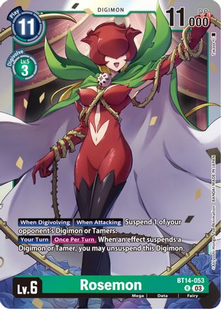 Rosemon (BT14-053) - Blast Ace Foil - Premium Digimon Single from Bandai - Just $0.08! Shop now at Game Crave Tournament Store
