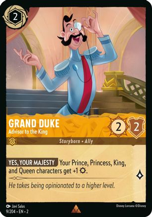 Grand Duke - Advisor to the King (9/204) - Rise of the Floodborn - Premium Lorcana Single from Disney - Just $0.08! Shop now at Game Crave Tournament Store