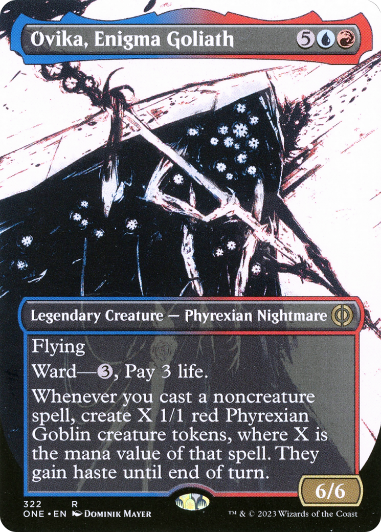 Ovika, Enigma Goliath (ONE-322) - Phyrexia: All Will Be One: (Showcase) (Borderless) Foil - Premium MTG Single from Wizards of the Coast - Just $0.11! Shop now at Game Crave Tournament Store