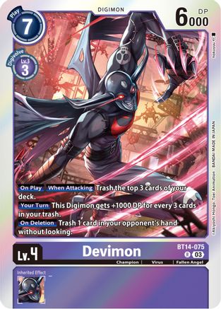 Devimon (BT14-075) - Blast Ace Foil - Premium Digimon Single from Bandai - Just $0.08! Shop now at Game Crave Tournament Store