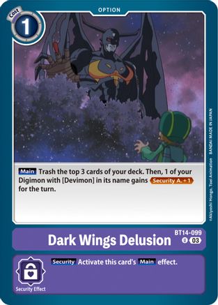 Dark Wings Delusion (BT14-099) - Blast Ace - Premium Digimon Single from Bandai - Just $0.08! Shop now at Game Crave Tournament Store