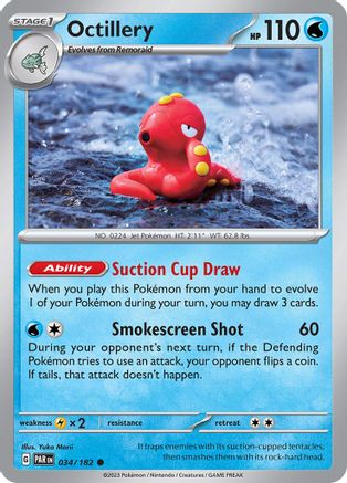 Octillery 34 - SV04 Paradox Rift Reverse Holofoil - Premium Pokemon Single from Nintendo - Just $0.25! Shop now at Game Crave Tournament Store
