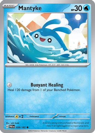 Mantyke - 039/182 39 - SV04 Paradox Rift Reverse Holofoil - Premium Pokemon Single from Nintendo - Just $0.25! Shop now at Game Crave Tournament Store
