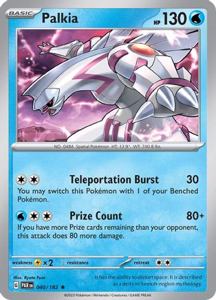 Palkia 40 - SV04 Paradox Rift Holofoil - Premium Pokemon Single from Nintendo - Just $0.15! Shop now at Game Crave Tournament Store