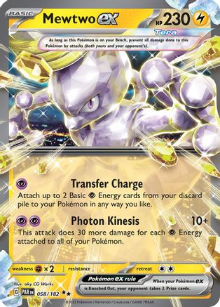 Mewtwo ex 58 - SV04 Paradox Rift Holofoil - Premium Pokemon Single from Nintendo - Just $0.50! Shop now at Game Crave Tournament Store