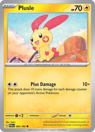 Plusle - 060/182 60 - SV04 Paradox Rift - Premium Pokemon Single from Nintendo - Just $0.08! Shop now at Game Crave Tournament Store