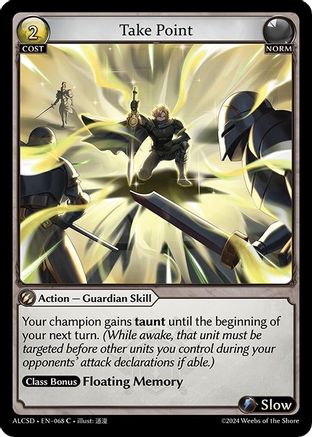 Take Point (ALCHEMICAL REVOLUTION STARTER DECKS) - Premium Grand Archive Single from Weebs of the Shore - Just $0.34! Shop now at Game Crave Tournament Store