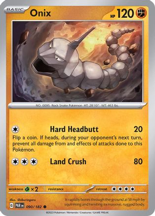 Onix 90 - SV04 Paradox Rift - Premium Pokemon Single from Nintendo - Just $0.08! Shop now at Game Crave Tournament Store