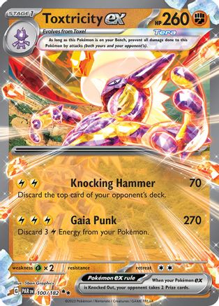 Toxtricity ex 100 - SV04 Paradox Rift Holofoil - Premium Pokemon Single from Nintendo - Just $0.50! Shop now at Game Crave Tournament Store