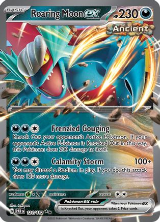 Roaring Moon ex 124 - SV04 Paradox Rift Holofoil - Premium Pokemon Single from Nintendo - Just $0.72! Shop now at Game Crave Tournament Store