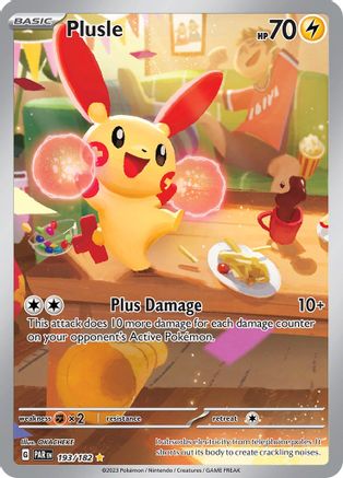 Plusle - 193/182 193 - SV04 Paradox Rift Holofoil - Premium Pokemon Single from Nintendo - Just $2.85! Shop now at Game Crave Tournament Store