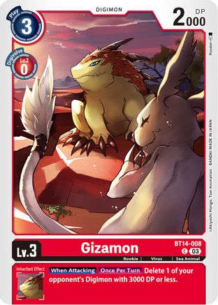 Gizamon (BT14-008) - Blast Ace - Premium Digimon Single from Bandai - Just $0.08! Shop now at Game Crave Tournament Store