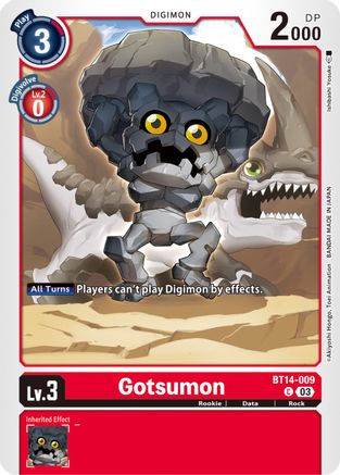 Gotsumon (BT14-009) - Blast Ace - Premium Digimon Single from Bandai - Just $0.25! Shop now at Game Crave Tournament Store
