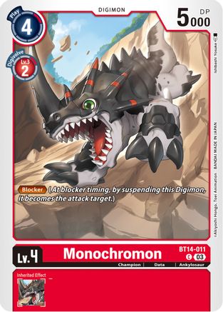 Monochromon (BT14-011) - Blast Ace - Premium Digimon Single from Bandai - Just $0.08! Shop now at Game Crave Tournament Store