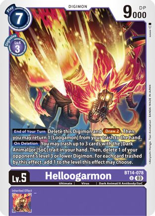 Helloogarmon (BT14-078) - Blast Ace - Premium Digimon Single from Bandai - Just $0.08! Shop now at Game Crave Tournament Store