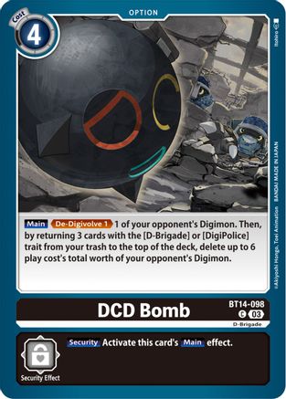 DCD Bomb (BT14-098) - Blast Ace - Premium Digimon Single from Bandai - Just $0.25! Shop now at Game Crave Tournament Store