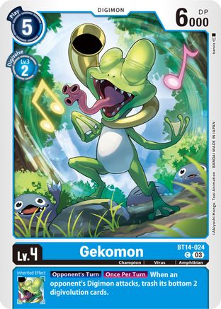 Gekomon (BT14-024) - Blast Ace - Premium Digimon Single from Bandai - Just $0.08! Shop now at Game Crave Tournament Store