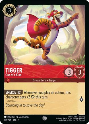 Tigger - One of a Kind (127/204) - Rise of the Floodborn - Premium Lorcana Single from Disney - Just $0.08! Shop now at Game Crave Tournament Store