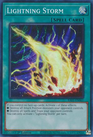 Lightning Storm (RA01-EN061) - 25th Anniversary Rarity Collection 1st Edition - Premium Yugioh Single from Konami - Just $1.78! Shop now at Game Crave Tournament Store