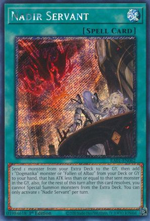 Nadir Servant (Platinum Secret Rare) (RA01-EN062) - 25th Anniversary Rarity Collection 1st Edition - Premium Yugioh Single from Konami - Just $2.38! Shop now at Game Crave Tournament Store