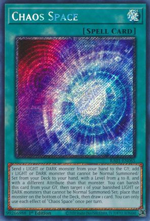 Chaos Space (Platinum Secret Rare) (RA01-EN065) - 25th Anniversary Rarity Collection 1st Edition - Premium Yugioh Single from Konami - Just $0.34! Shop now at Game Crave Tournament Store