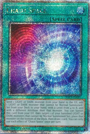 Chaos Space (Quarter Century Secret Rare) (RA01-EN065) - 25th Anniversary Rarity Collection 1st Edition - Premium Yugioh Single from Konami - Just $7.10! Shop now at Game Crave Tournament Store