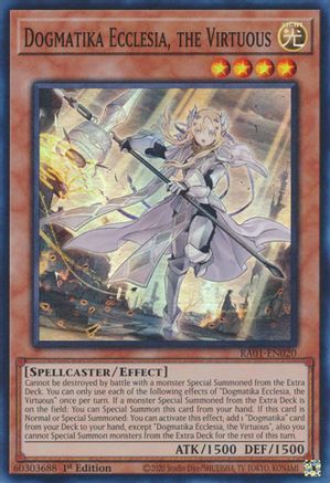 Dogmatika Ecclesia, the Virtuous (RA01-EN020) - 25th Anniversary Rarity Collection 1st Edition - Premium Yugioh Single from Konami - Just $0.25! Shop now at Game Crave Tournament Store