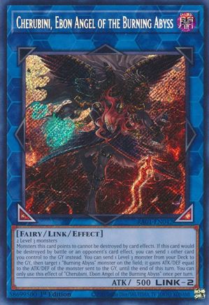 Cherubini, Ebon Angel of the Burning Abyss (Secret Rare) (RA01-EN042) - 25th Anniversary Rarity Collection 1st Edition - Premium Yugioh Single from Konami - Just $0.26! Shop now at Game Crave Tournament Store