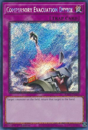 Compulsory Evacuation Device (Platinum Secret Rare) (RA01-EN069) - 25th Anniversary Rarity Collection 1st Edition - Premium Yugioh Single from Konami - Just $2.39! Shop now at Game Crave Tournament Store